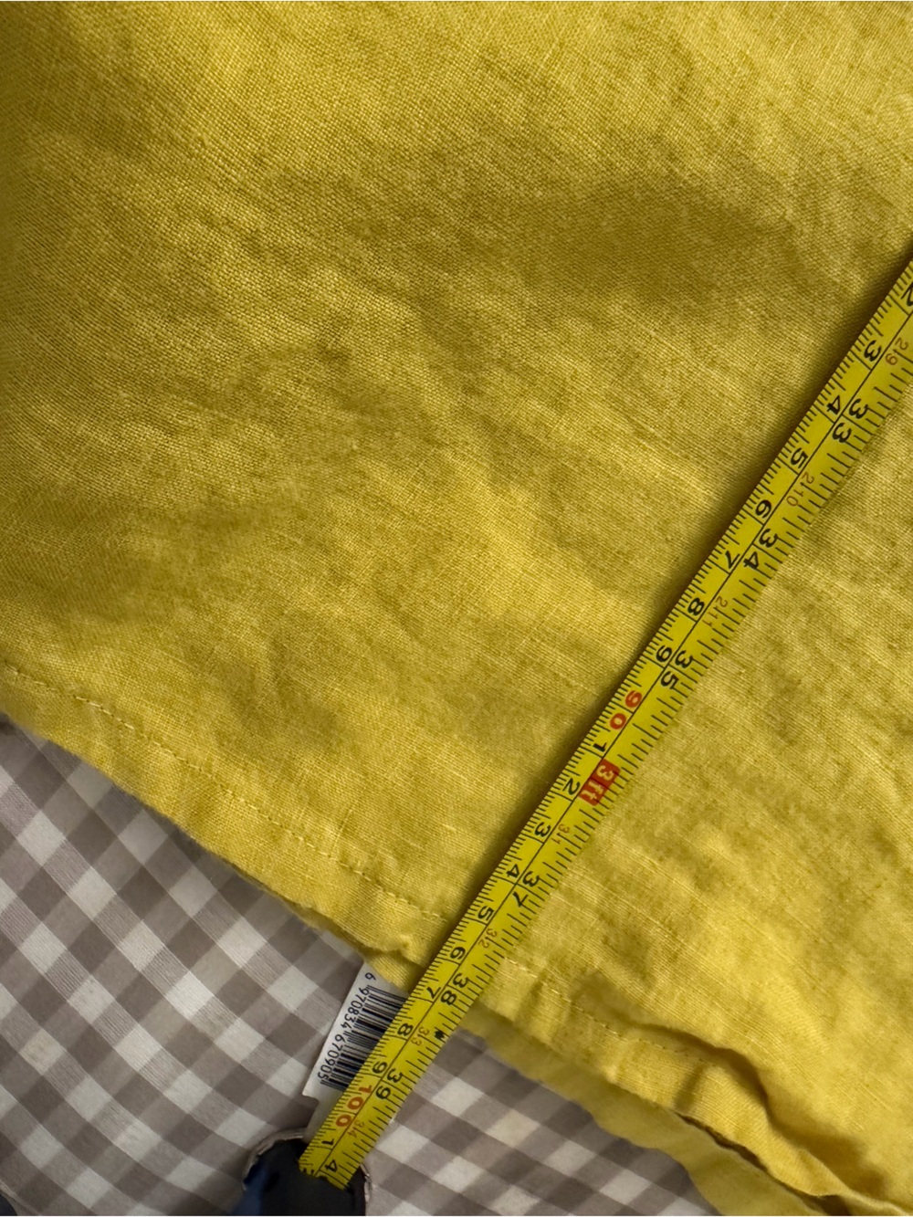 BRYN Walker 100% Linen Sleeveless Cowl Neck Tunic - Mustard Yellow - Medium - Picture 12 of 12